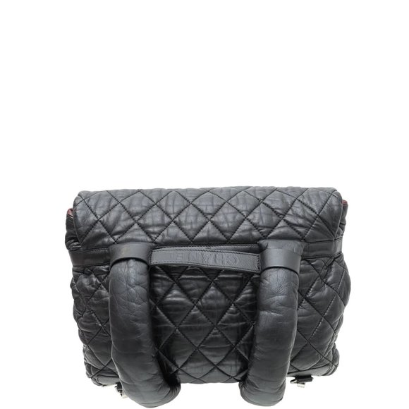 Chanel Bag Black Backpack Lambskin Leather Silver Hardware COCO COCOON - Picture 2 of 10